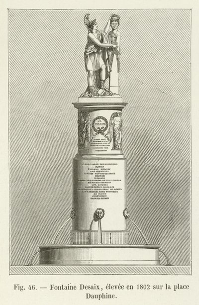 Fontaine Desaix, opført i 1802 på Place Dauphine af French School