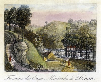 Springvand med mineralvandet i Dinan af French School