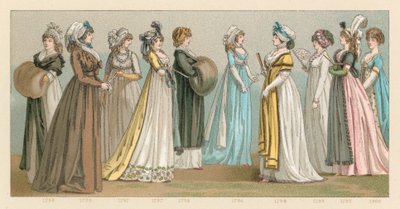 Frankrig XVIII. århundrede kostume af French School
