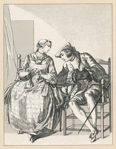 Frankrig XVIIIth Cent kostume af French School
