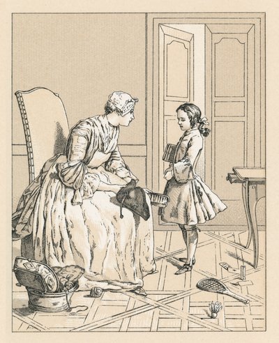 Frankrig XVIIIth Cent kostume af French School