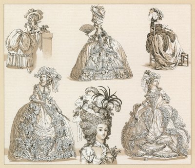 Frankrig XVIIIth Cent kostume af French School