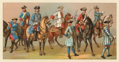 Französische Kostüme des XVIII. Jahrhunderts von French School