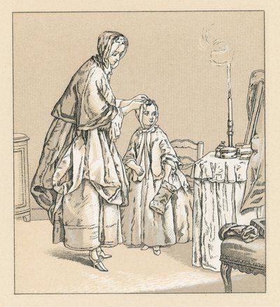 Frankrig XVIIIth Cent kostume af French School