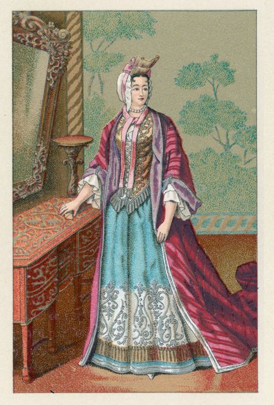 Frankrig XVIIth Cent kostume af French School