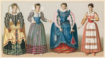 Frankrig XVI. århundrede kostume af French School