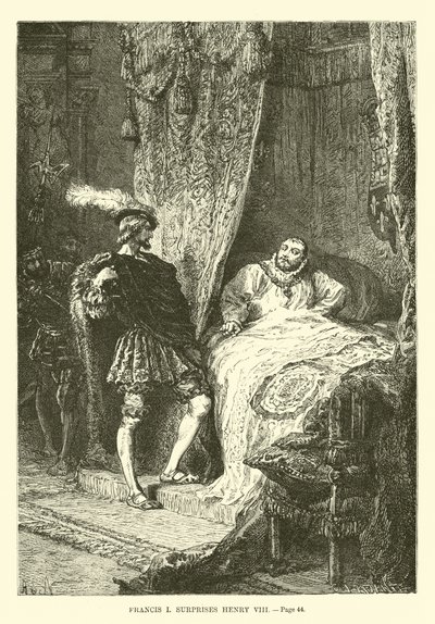 Frans I overrasker Henrik VIII af French School