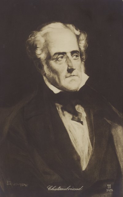 Francois-Rene de Chateaubriand (1768-1848), fransk forfatter, politiker og historiker af French School