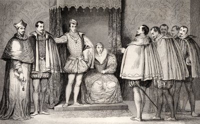 Francois II (1544-60) fortæller de parlamentariske deputerede, at hertugen af Guise og kardinalen vil regere staten, fra 