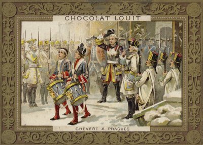 Francois de Chevert, fransk general, ved belejringen af Prag, 1741 af French School