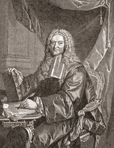 François Chicoyneau, 1672 - 1752. Fransk læge og overlæge hos kong Ludvig XV. Fra Les Heures Libres udgivet 1908. af French School
