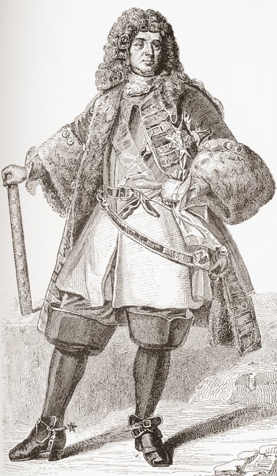 François de Neufville, 2. hertug af Villeroy, 1644 1730. Fransk soldat. Fra Les Heures Libres udgivet 1908. af French School