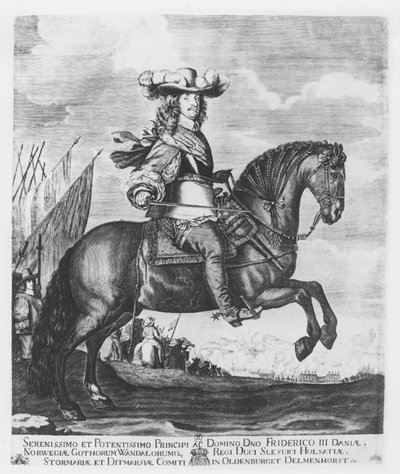 Frederik III af Danmark og Norge (stik) af French School