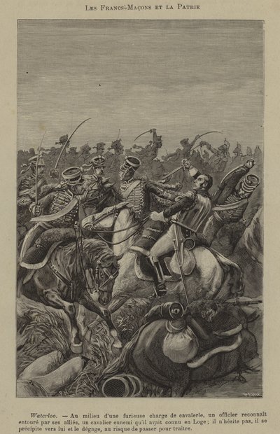 Frimurere og patriotisme (gravering) af French School