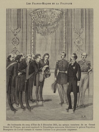 Frimurere og politik (gravering) af French School