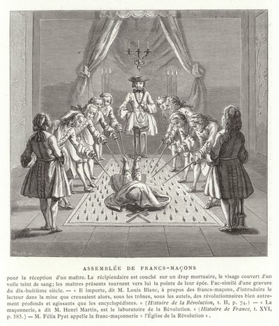 Frimurermøde, 1700-tallet af French School