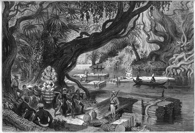 Fransk Delaporte-mission til ruinerne af Angkor, Cambodja af French School