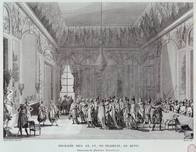 Den franske revolution: dagene 28., 29. og 30. prairial i år VII, som den 18/06/1799 førte til Abbe Emmanuel-Joseph Sieyes