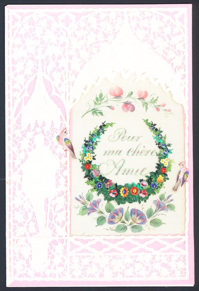 Französische Valentinstagskarte von French School