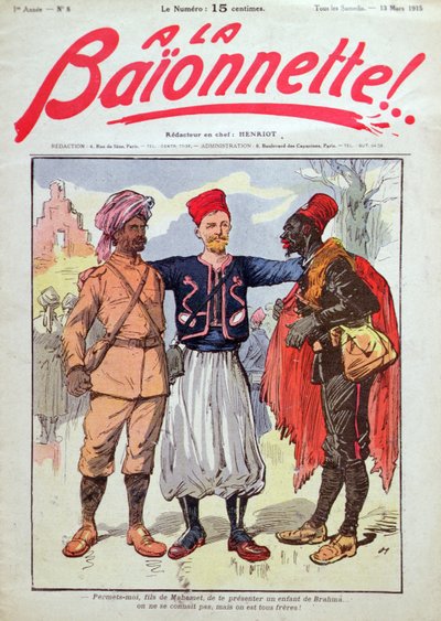 Franske kolonisoldater, forsideillustration fra 