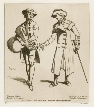 Franske dandies, 1778-79 af French School