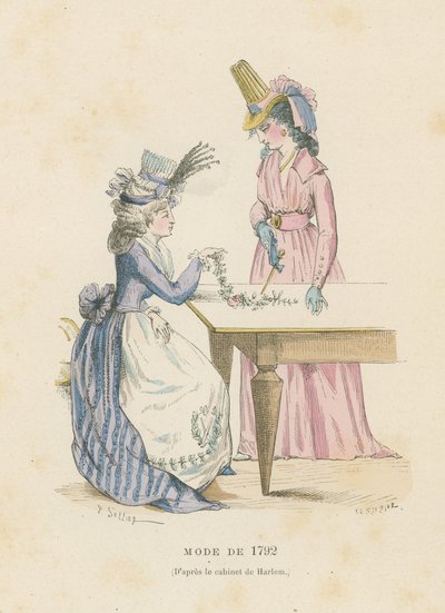 French fashion of 1792  af French School