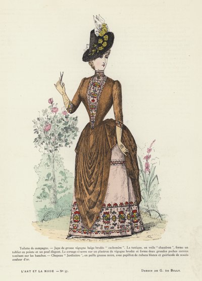 Fransk modeplade, 1885-86 af French School