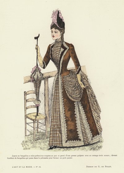 Fransk modeplade, 1885-86 af French School