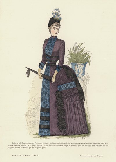 Fransk modeplade, 1885-86 af French School