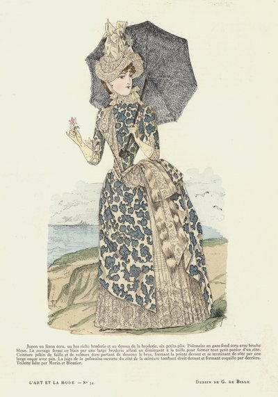 Fransk modeplade, 1885-86 af French School