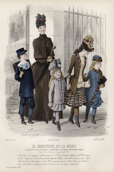 Fransk modeplade, slutningen af 1800-tallet af French School