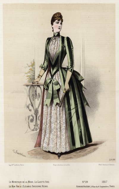 Fransk modeplade, slutningen af 1800-tallet af French School