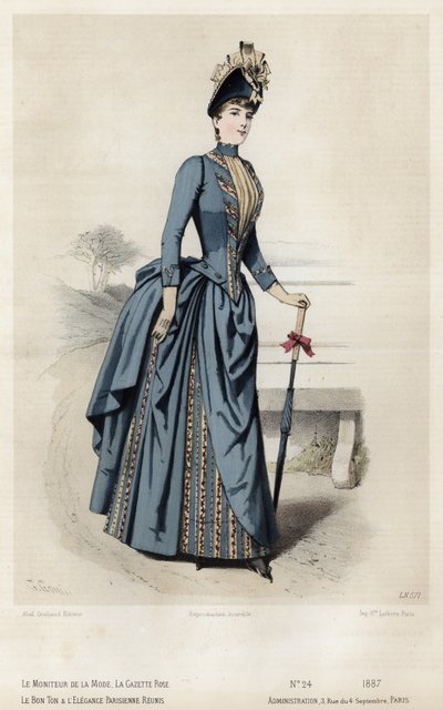 Fransk modeplade, slutningen af 1800-tallet af French School