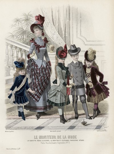 Fransk modeplade, slutningen af 1800-tallet af French School