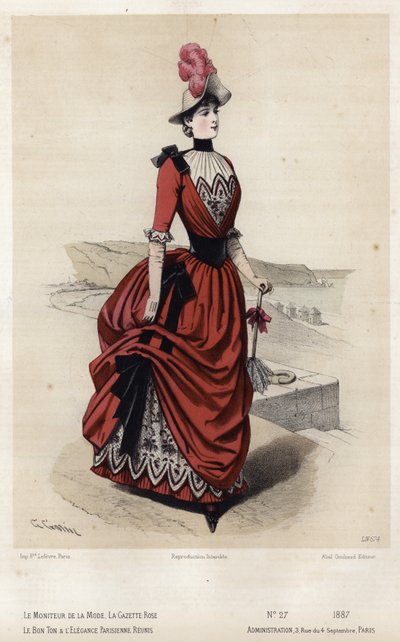 Fransk modeplade, slutningen af 1800-tallet af French School