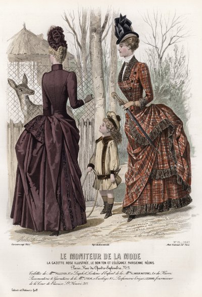 Fransk modeplade, slutningen af 1800-tallet af French School