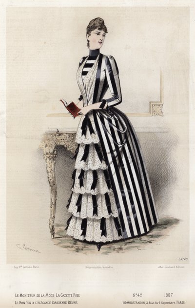 Fransk modeplade, slutningen af 1800-tallet af French School