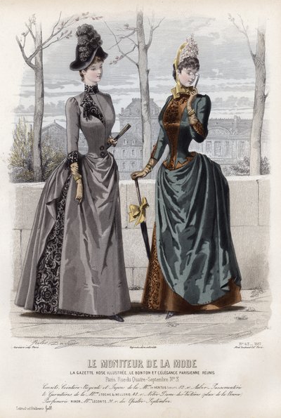 Fransk modeplade, slutningen af 1800-tallet af French School