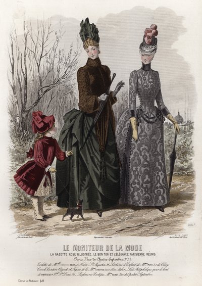 Fransk modeplade, slutningen af 1800-tallet af French School