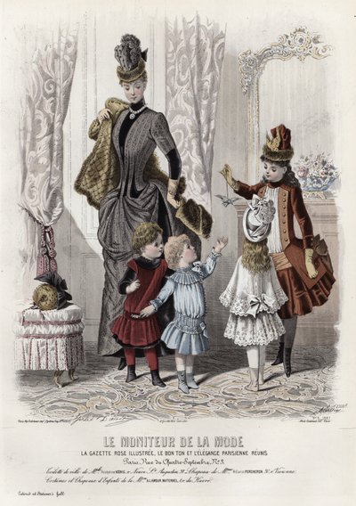 Fransk modeplade, slutningen af 1800-tallet af French School