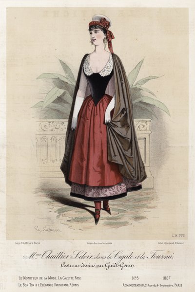Fransk modeplade, slutningen af 1800-tallet af French School
