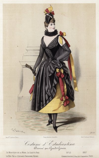 Fransk modeplade, slutningen af 1800-tallet af French School