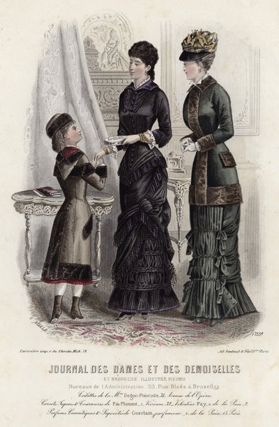 Fransk modeplade, slutningen af 1800-tallet af French School