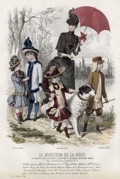 Fransk modeplade, slutningen af 1800-tallet af French School