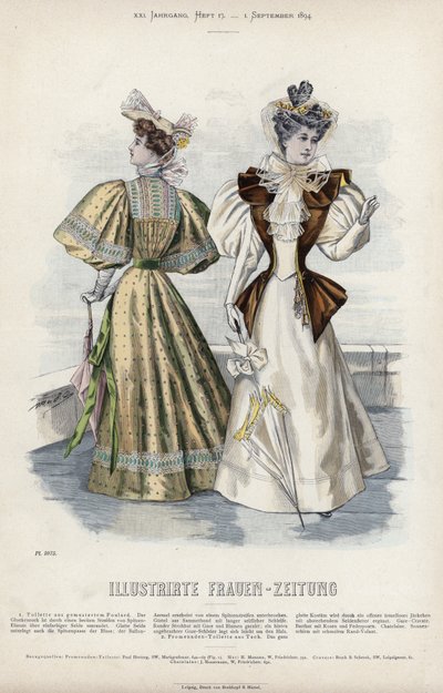 Fransk modeplade, slutningen af 1800-tallet af French School