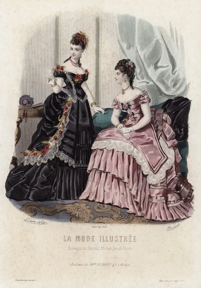 Fransk modeplade, slutningen af 1800-tallet af French School