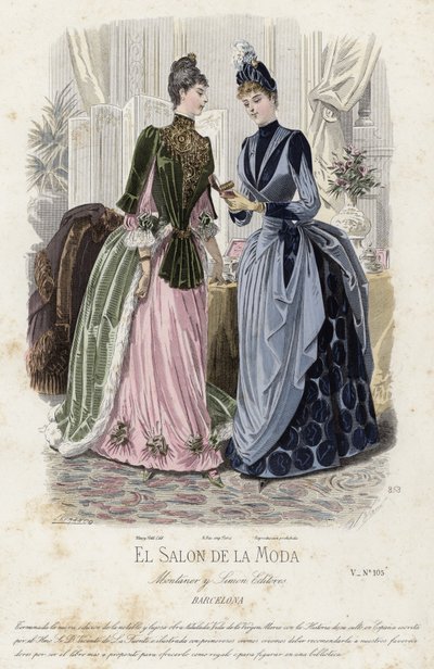 Fransk modeplade, slutningen af 1800-tallet af French School