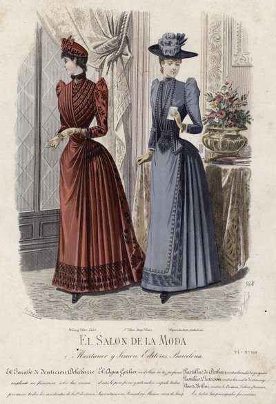 Fransk modeplade, slutningen af 1800-tallet af French School