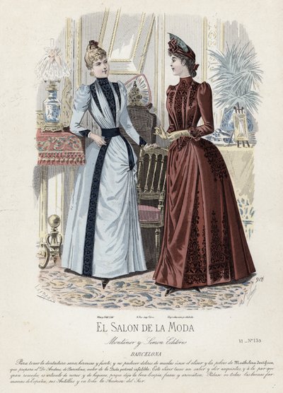 Fransk modeplade, slutningen af 1800-tallet af French School