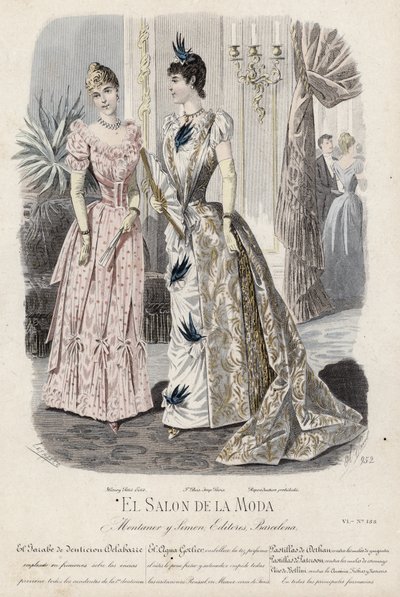 Fransk modeplade, slutningen af 1800-tallet af French School